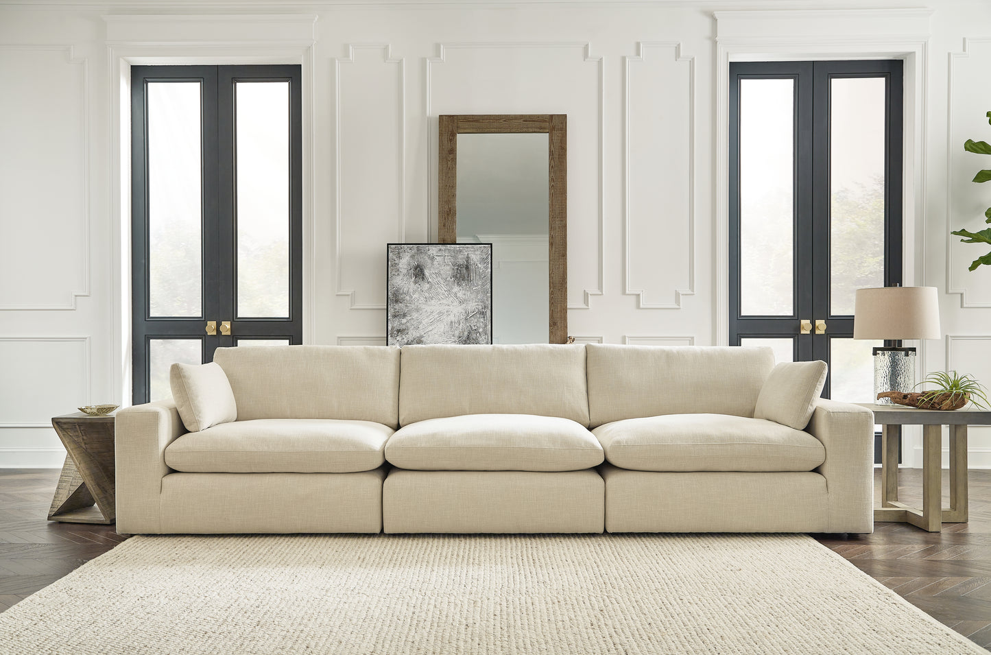 Bradenton Furniture Outlet - Ashley Furniture - Elyza Sectional - RAF 3-Piece Sectional Sofa / Linen - 10006S2