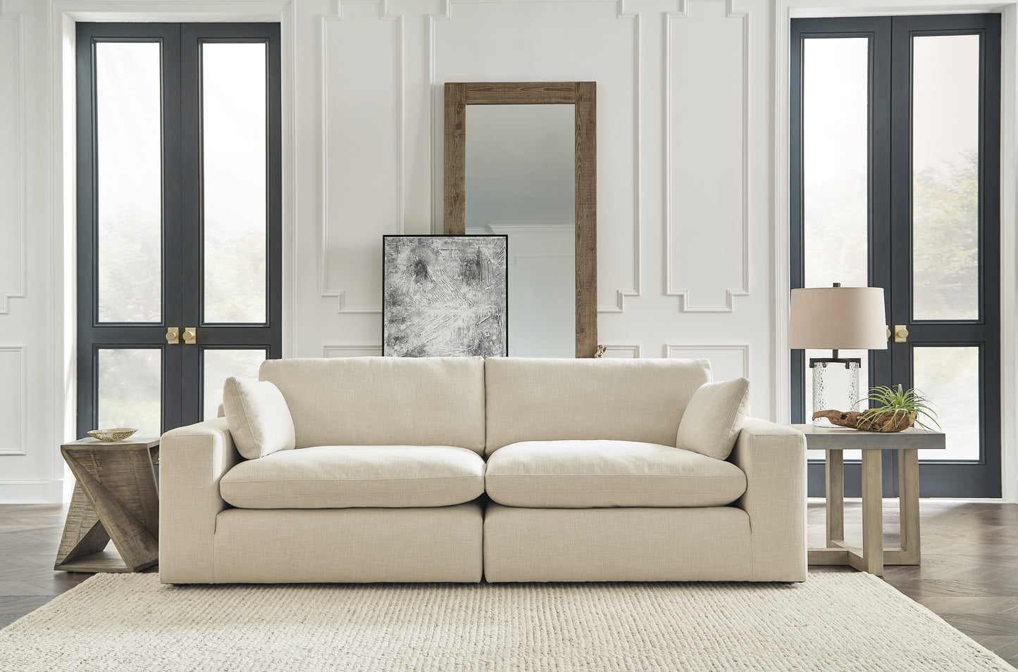 Bradenton Furniture Outlet - Ashley Furniture - Elyza Sectional - RAF 2-Piece Sectional Loveseat / Linen - 10006S1