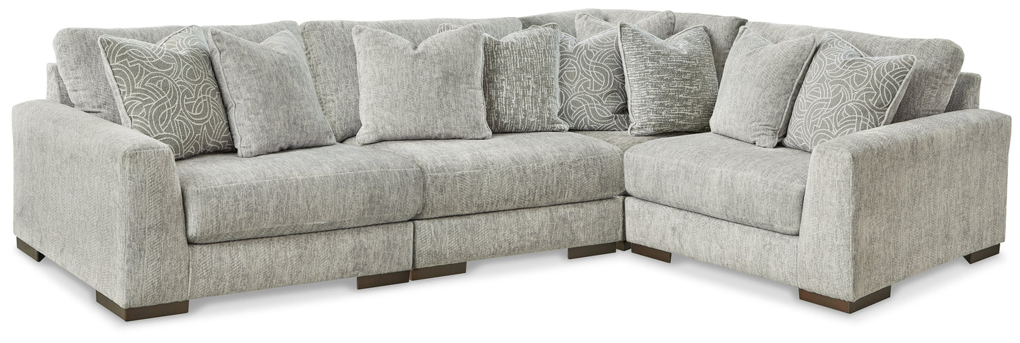 Bradenton Furniture Outlet - Ashley Furniture - Regent Park Sectional - RAF 4-Piece Sectional / Pewter - 14404S2