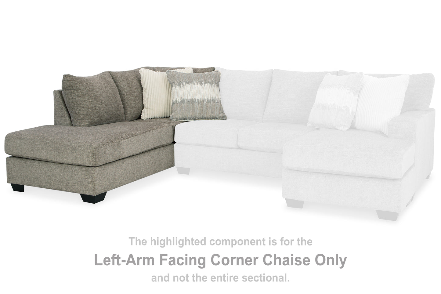 Bradenton Furniture Outlet - Ashley Furniture - Creswell Sectional - LAF Corner Chaise / Stone - 1530516