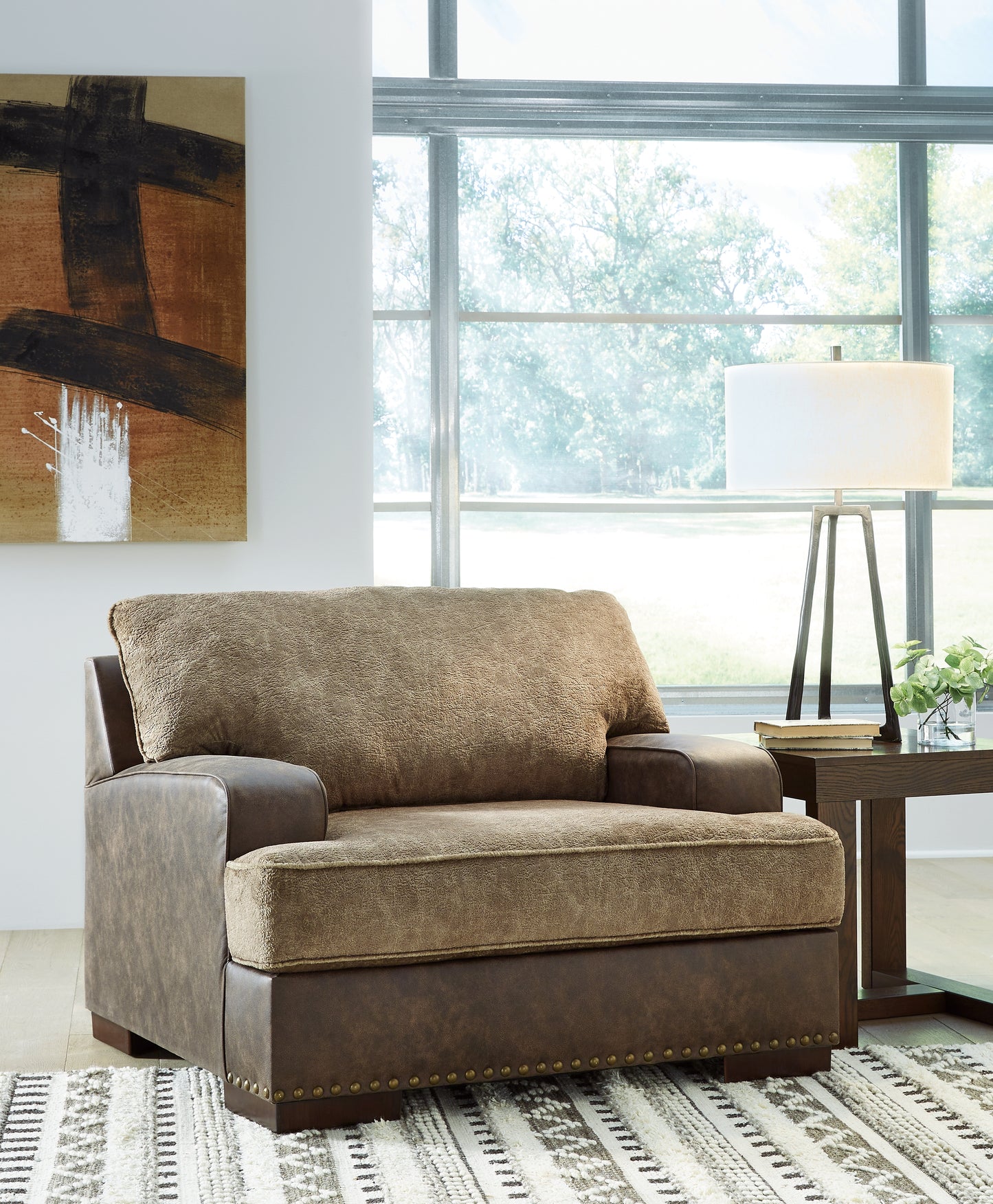 Bradenton Furniture Outlet - Ashley Furniture - Alesbury Living Room - Chair and a Half / Chocolate - 1870423