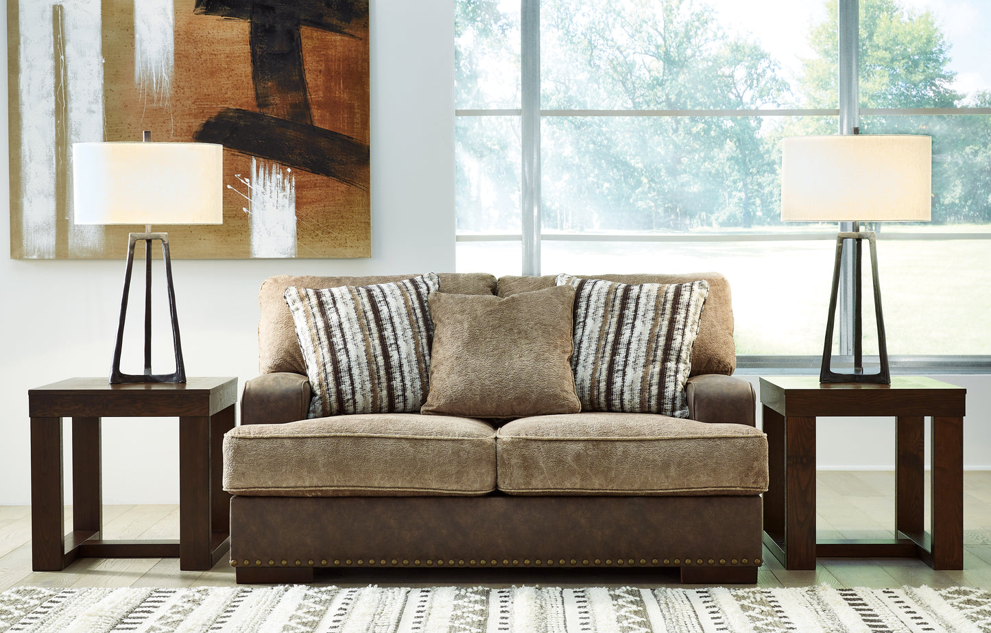 Bradenton Furniture Outlet - Ashley Furniture - Alesbury Living Room - Loveseat / Chocolate - 1870435