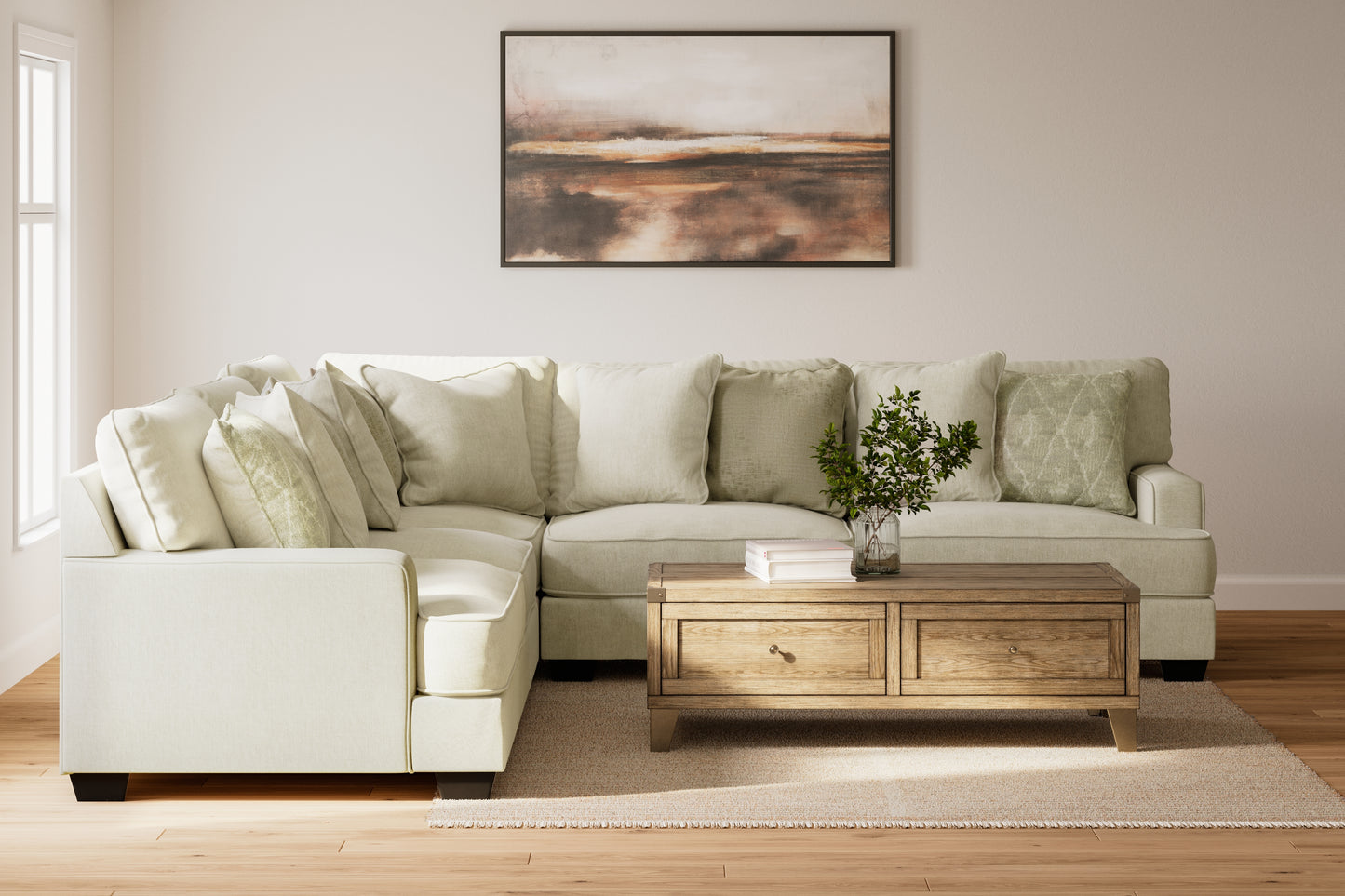 Bradenton Furniture Outlet - Ashley Furniture - Rawcliffe Sectional - LAF 3-Piece Sectional / Parchment - 19604S1