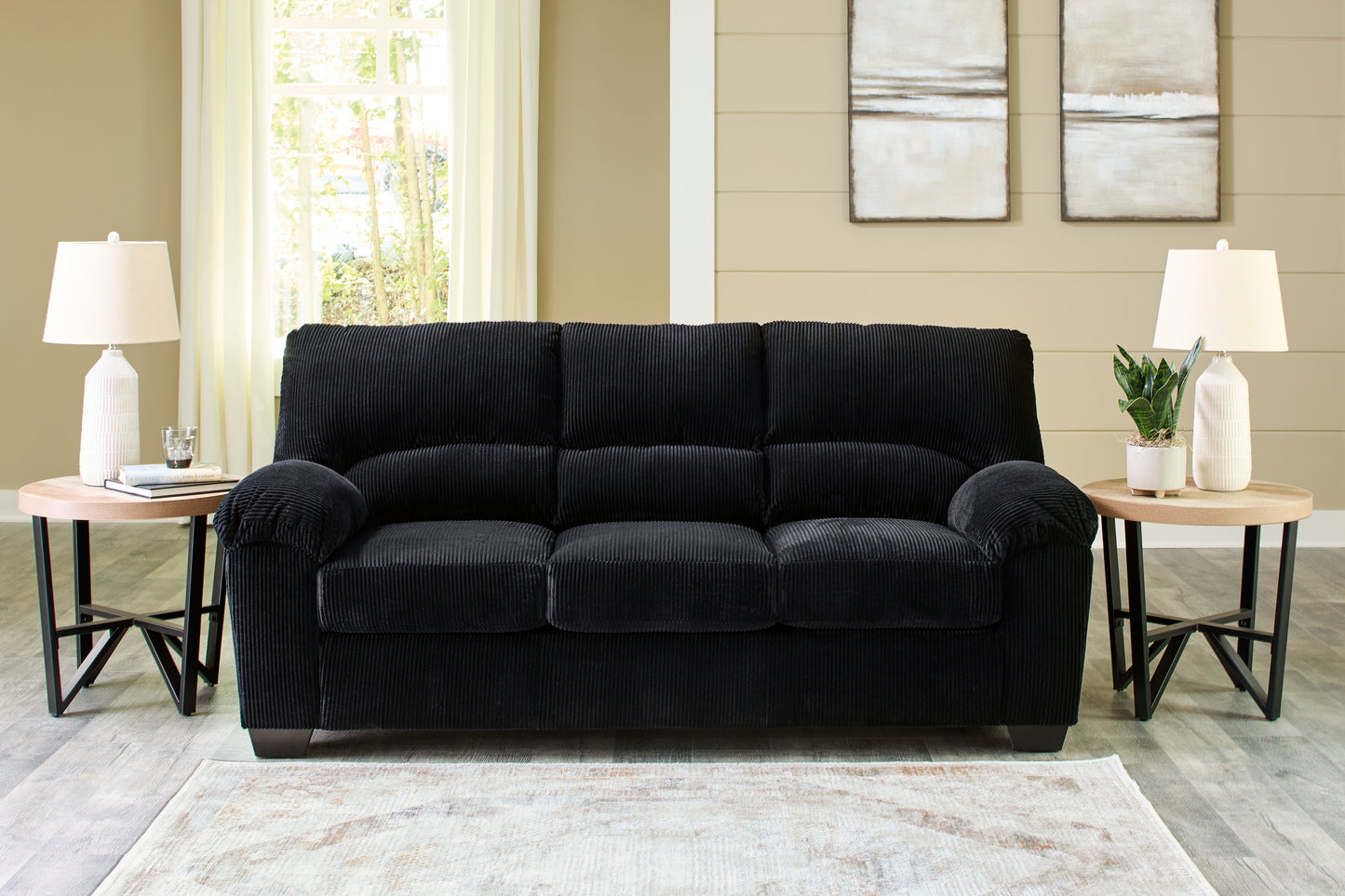 Bradenton Furniture Outlet - Ashley Furniture - SimpleJoy Living Room - Sofa / Onyx - 2420438