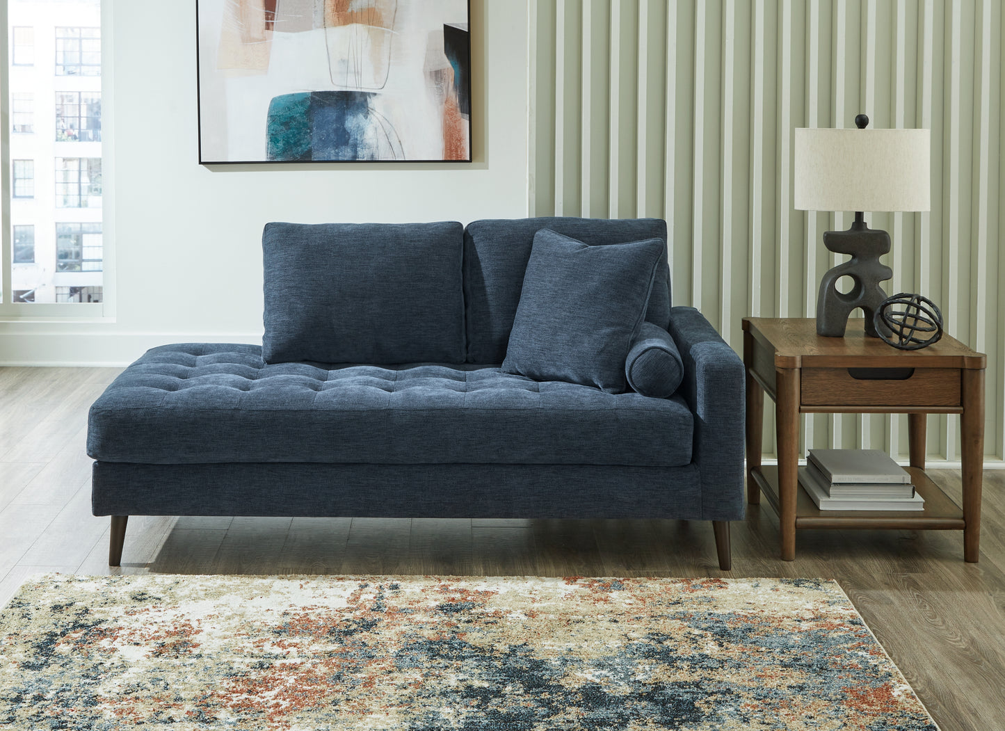 Bradenton Furniture Outlet - Ashley Furniture - Bixler Living Room - RAF Corner Chaise / Navy - 2610617