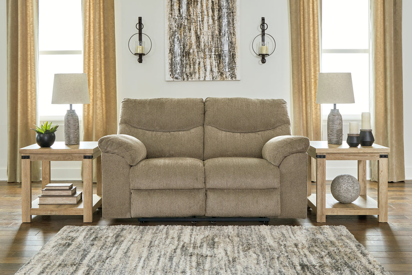 Bradenton Furniture Outlet - Ashley Furniture - Alphons Living Room - Reclining Loveseat / Briar - 2820286
