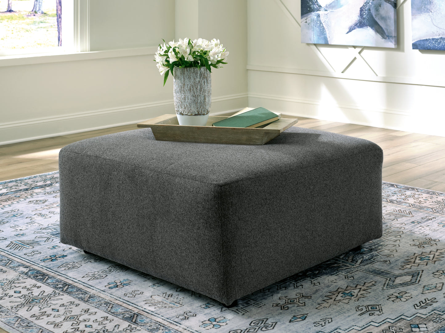 Bradenton Furniture Outlet - Ashley Furniture - Edenfield Living Room - Oversized Accent Ottoman / Charcoal - 2900308