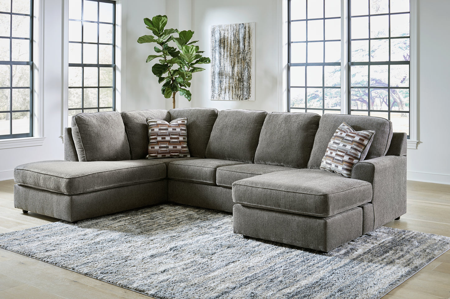 Bradenton Furniture Outlet - Ashley Furniture - O'Phannon Sectional - RAF 2-Piece Sectional with Chaise / Putty - 29402S2