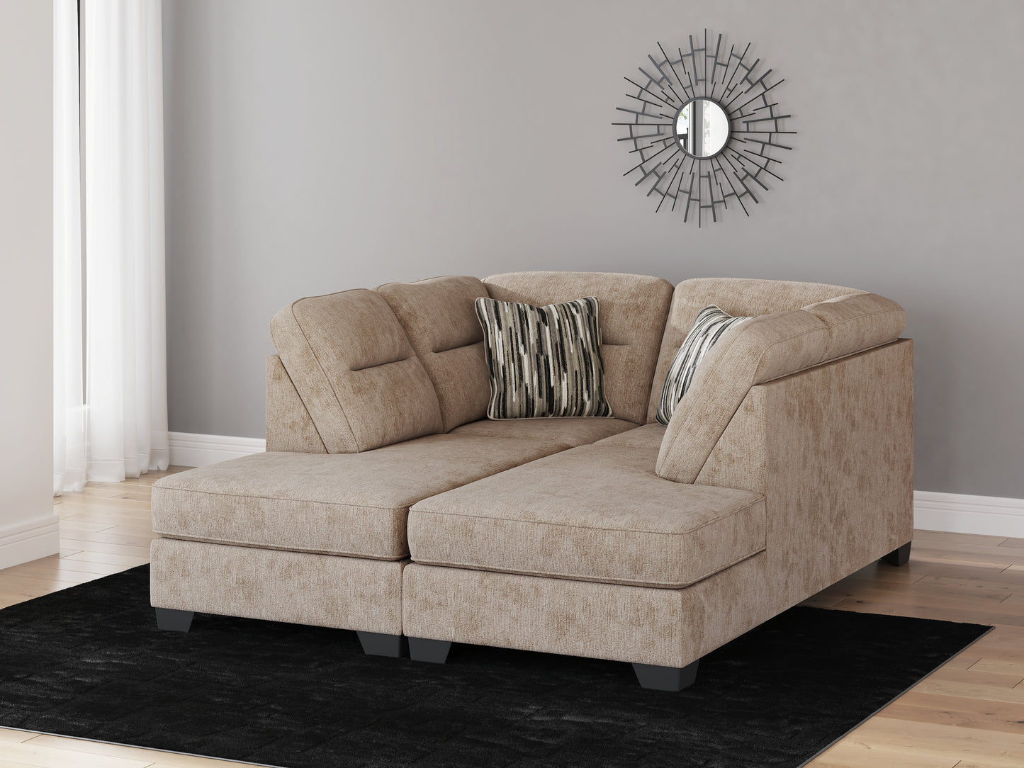 Bradenton Furniture Outlet - Ashley Furniture - Olten Sectional - RAF 2-Piece Super Chaise / Mocha - 31304S3