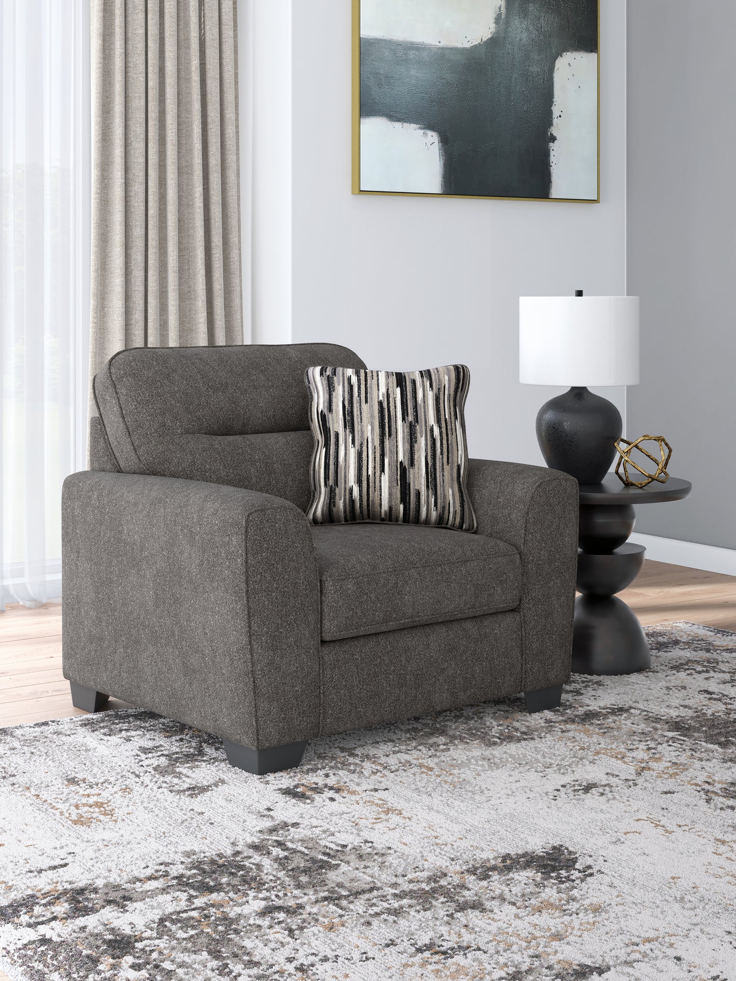 Bradenton Furniture Outlet - Ashley Furniture - Olten Living Room - Chair and a Half / Graphite - 3130523