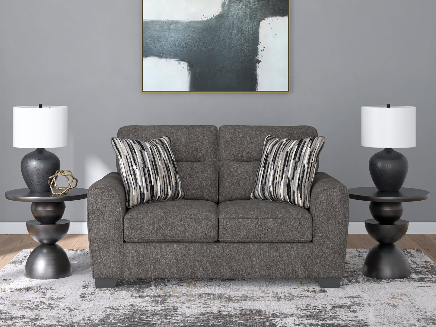 Bradenton Furniture Outlet - Ashley Furniture - Olten Living Room - Loveseat / Graphite - 3130535