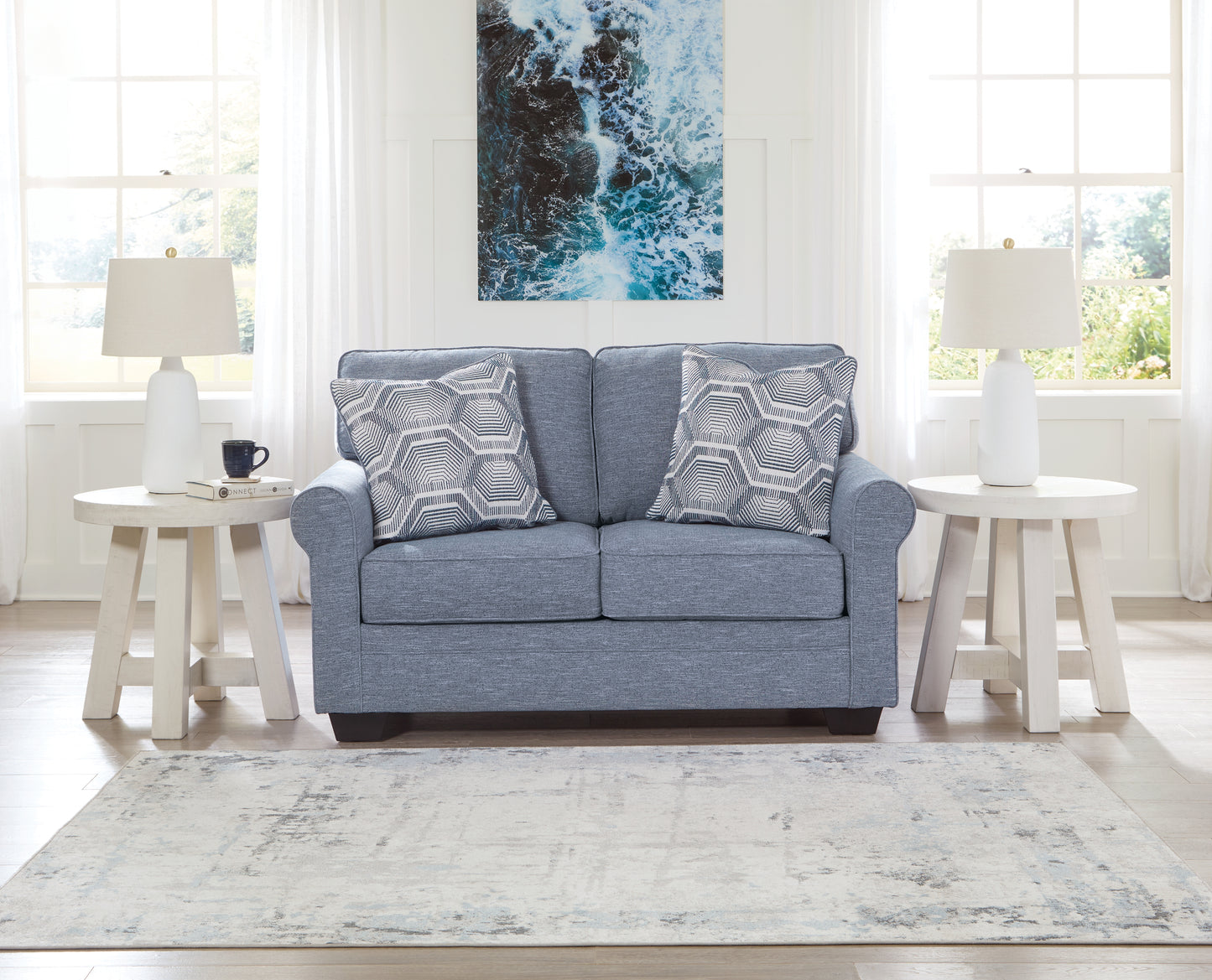 Bradenton Furniture Outlet - Ashley Furniture - Carissa Manor Living Room - Loveseat / Denim - 3260435