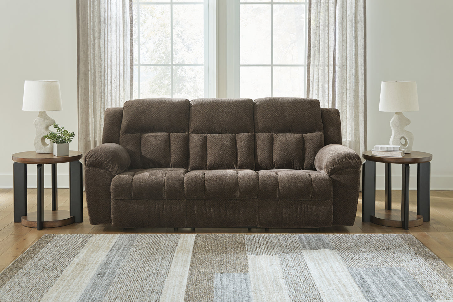 Bradenton Furniture Outlet - Ashley Furniture - Frohn Living Room - Reclining Sofa / Chocolate - 3740788