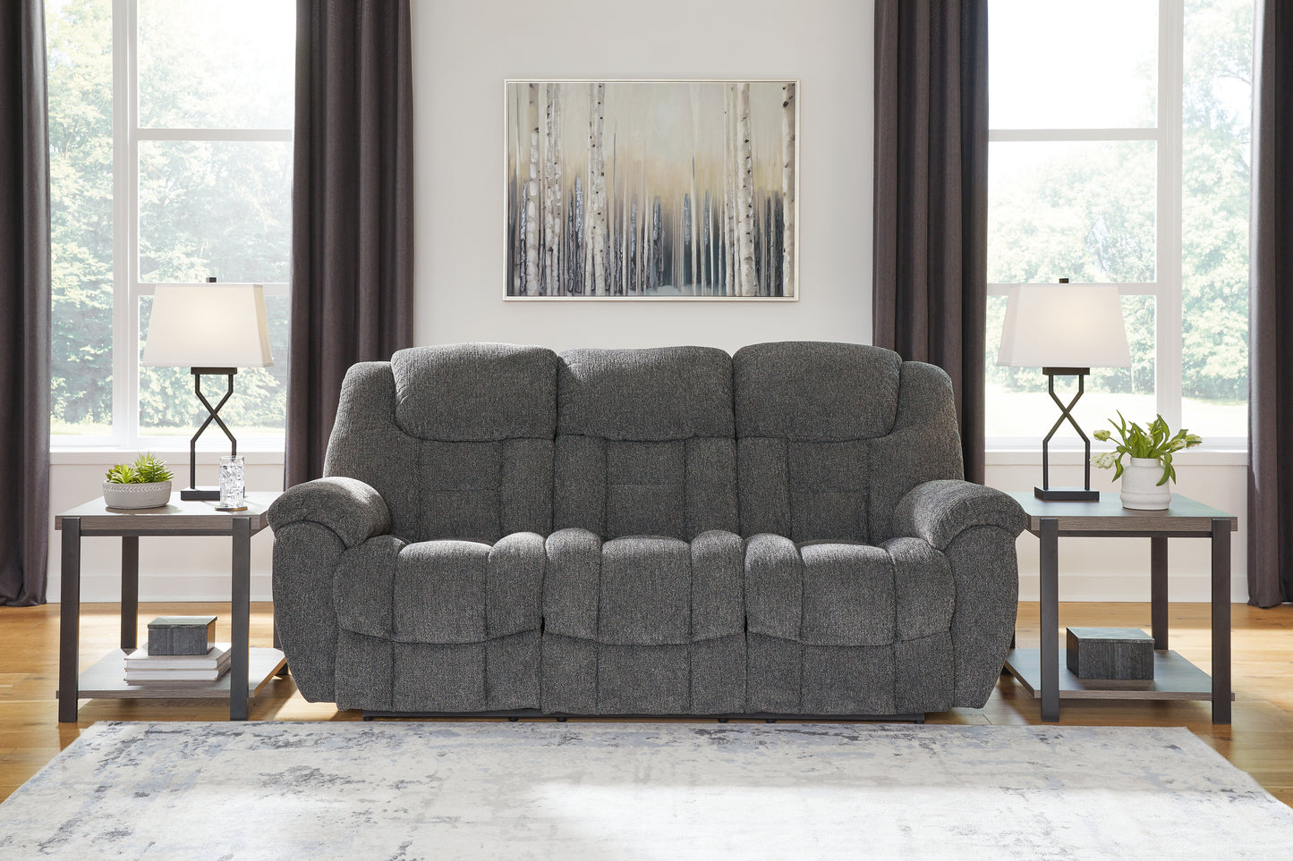 Bradenton Furniture Outlet - Ashley Furniture - Foreside Living Room - Reclining Sofa / Charcoal - 3810488