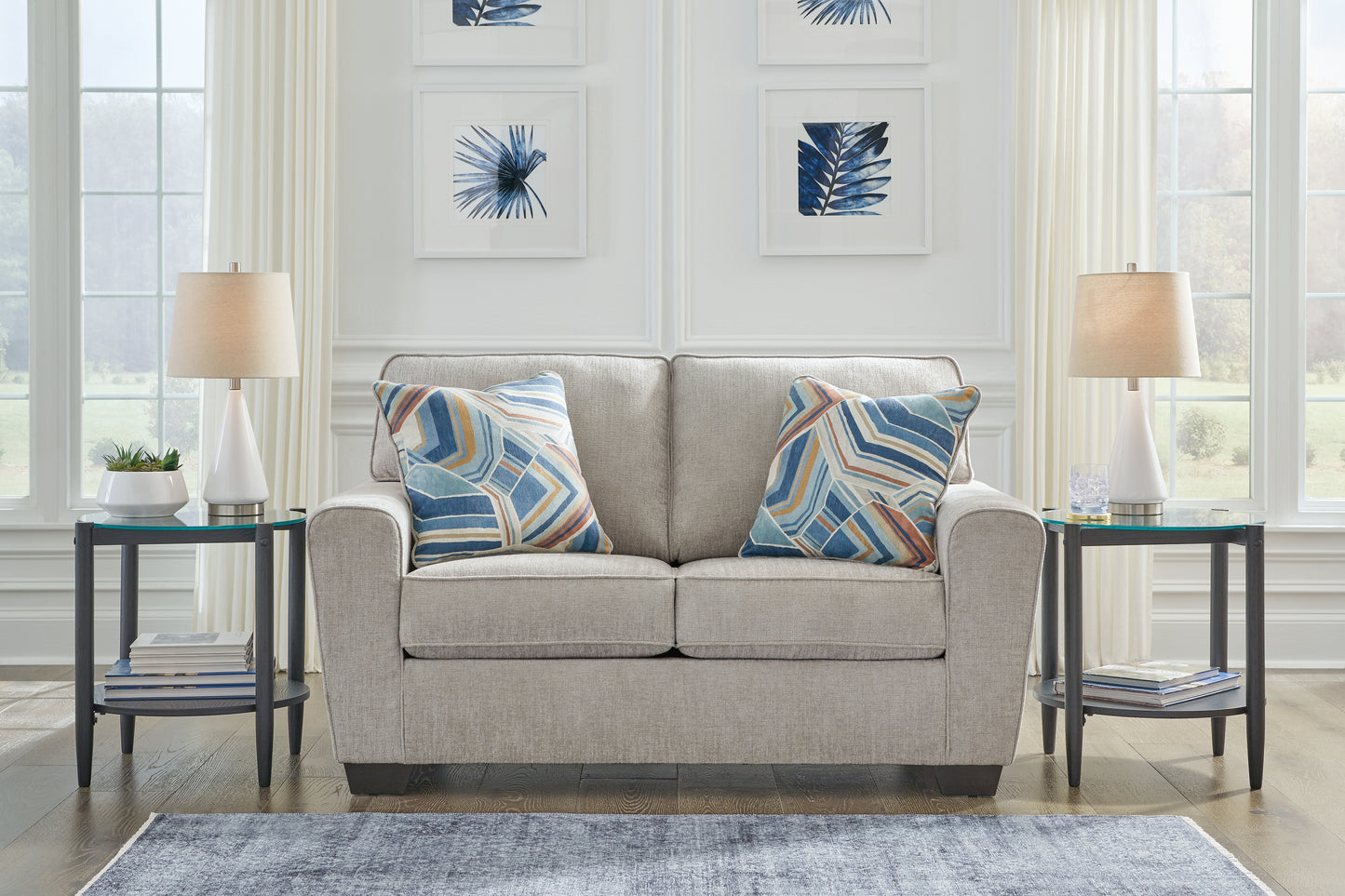 Bradenton Furniture Outlet - Ashley Furniture - Cashton Living Room - Loveseat / Ice - 4060635