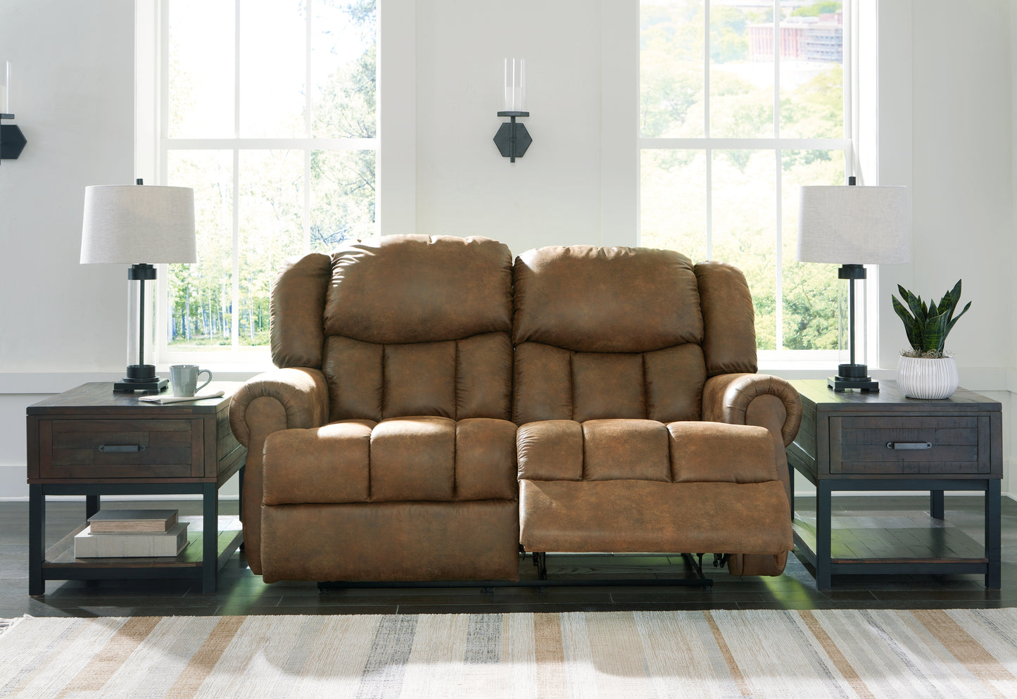 Bradenton Furniture Outlet - Ashley Furniture - Boothbay Living Room - Reclining Loveseat / Auburn - 4470486