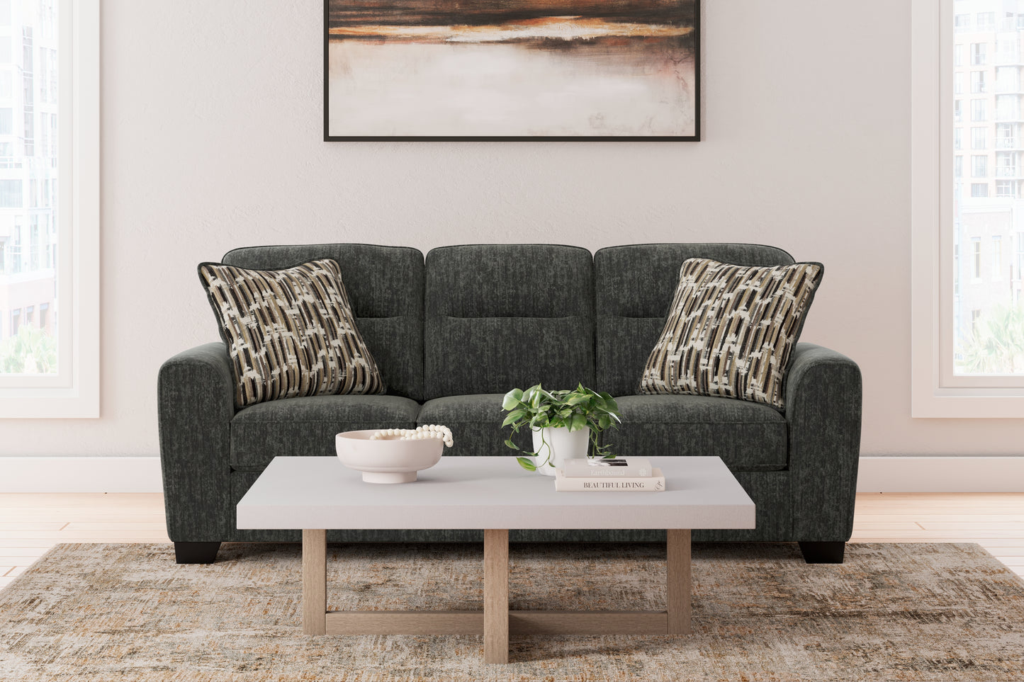 Bradenton Furniture Outlet - Ashley Furniture - Lonoke Living Room - Sofa / Gunmetal - 5050438