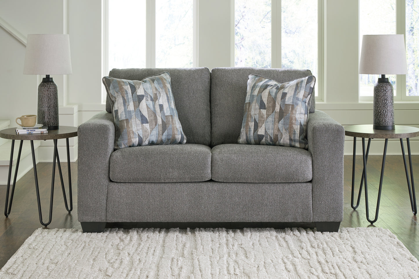 Bradenton Furniture Outlet - Ashley Furniture - Deltona Living Room - Loveseat / Graphite - 5120535