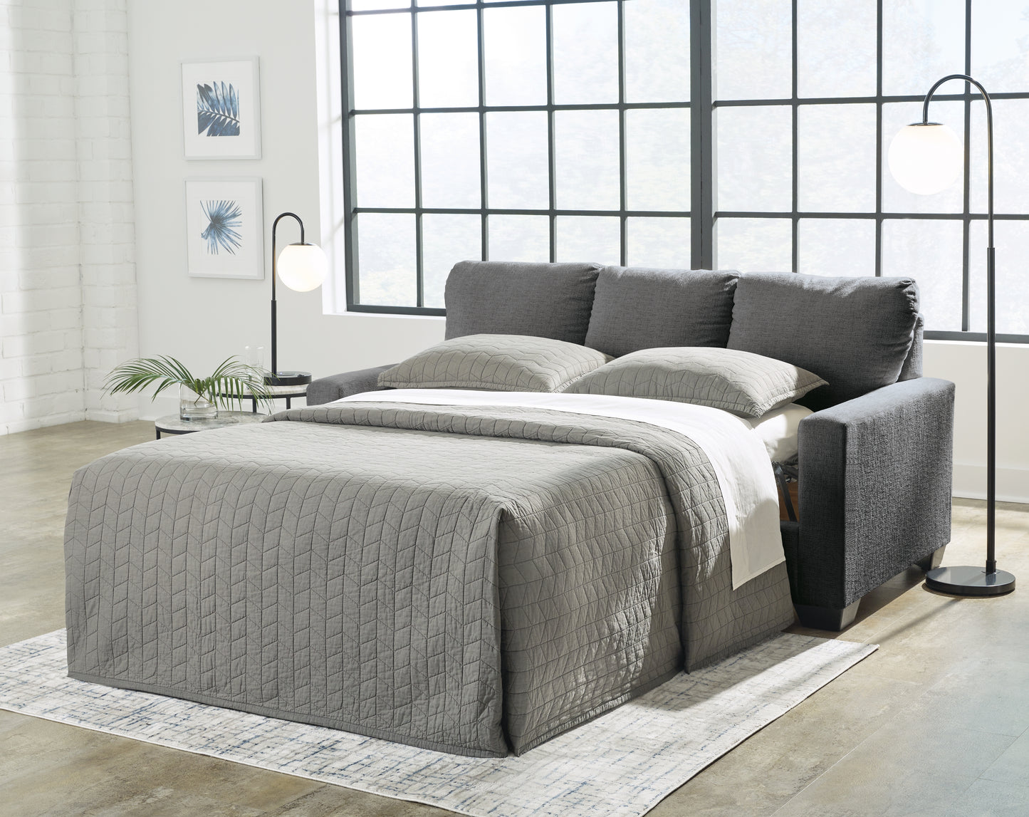 Bradenton Furniture Outlet - Ashley Furniture - Rannis Living Room - Full Sofa Sleeper / Pewter - 5360236