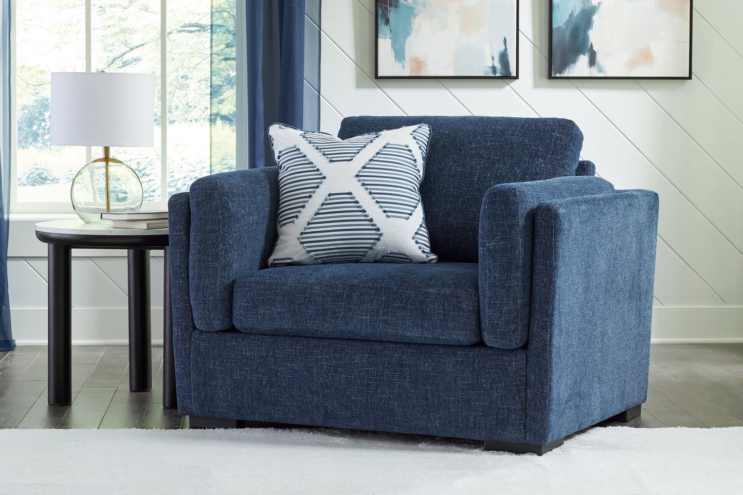 Bradenton Furniture Outlet - Ashley Furniture - Evansley Living Room - Chair and a Half / Navy - 5450223