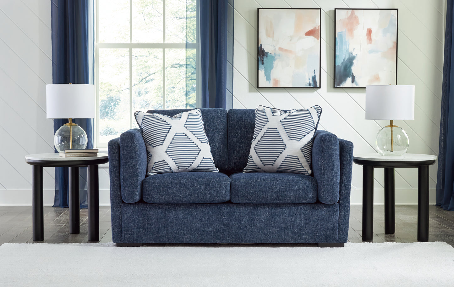 Bradenton Furniture Outlet - Ashley Furniture - Evansley Living Room - Loveseat / Navy - 5450235