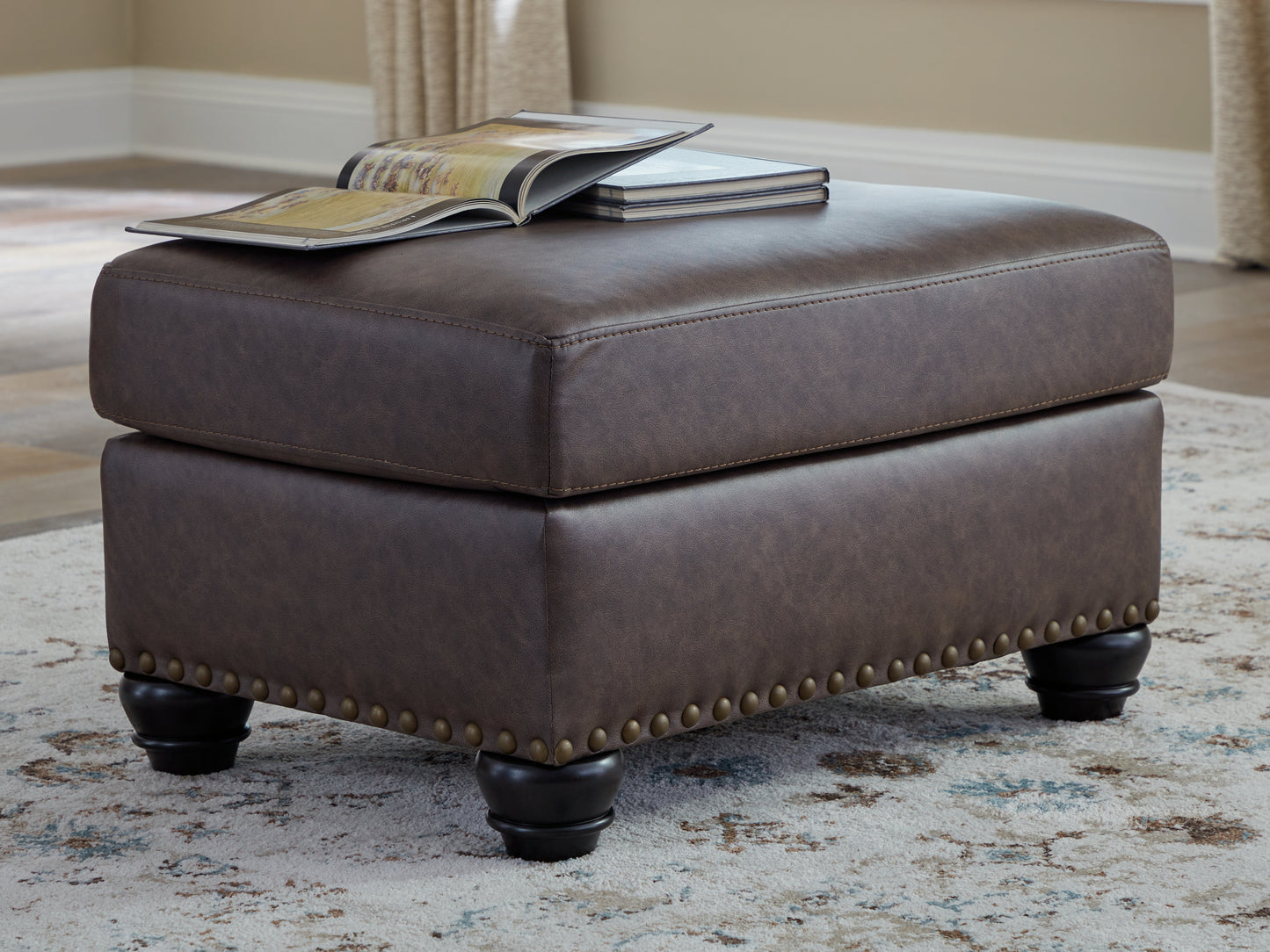 Bradenton Furniture Outlet - Ashley Furniture - Roxmere Living Room - Ottoman / Umber - 5550314