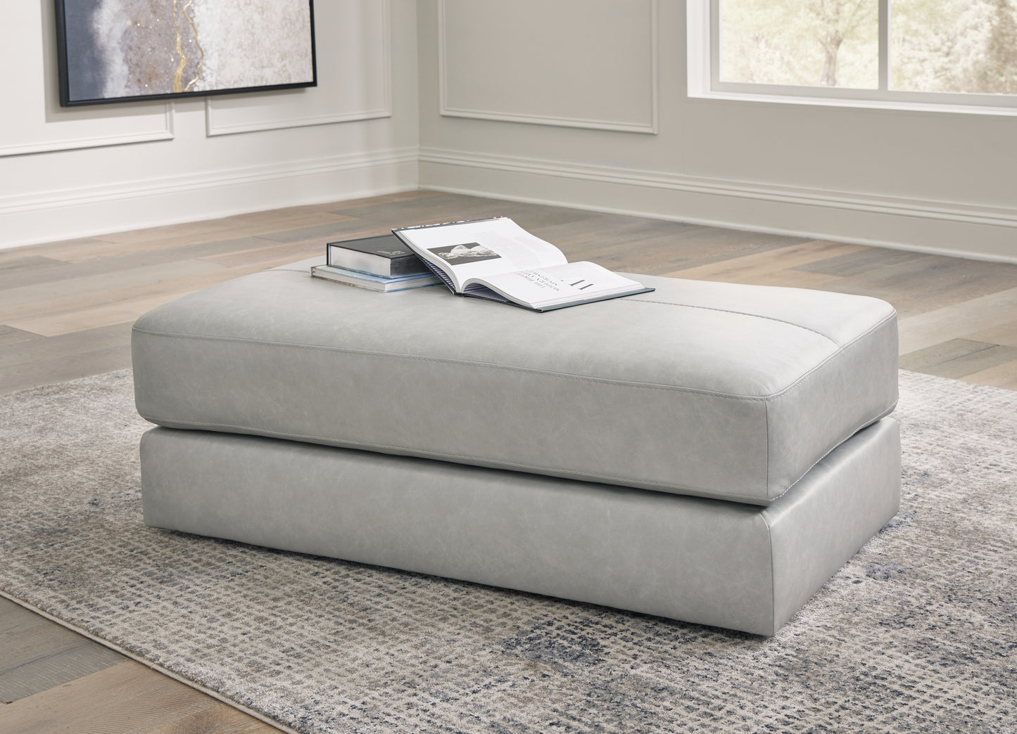 Bradenton Furniture Outlet - Ashley Furniture - Amiata Living Room - Oversized Accent Ottoman / Glacier - 5740408