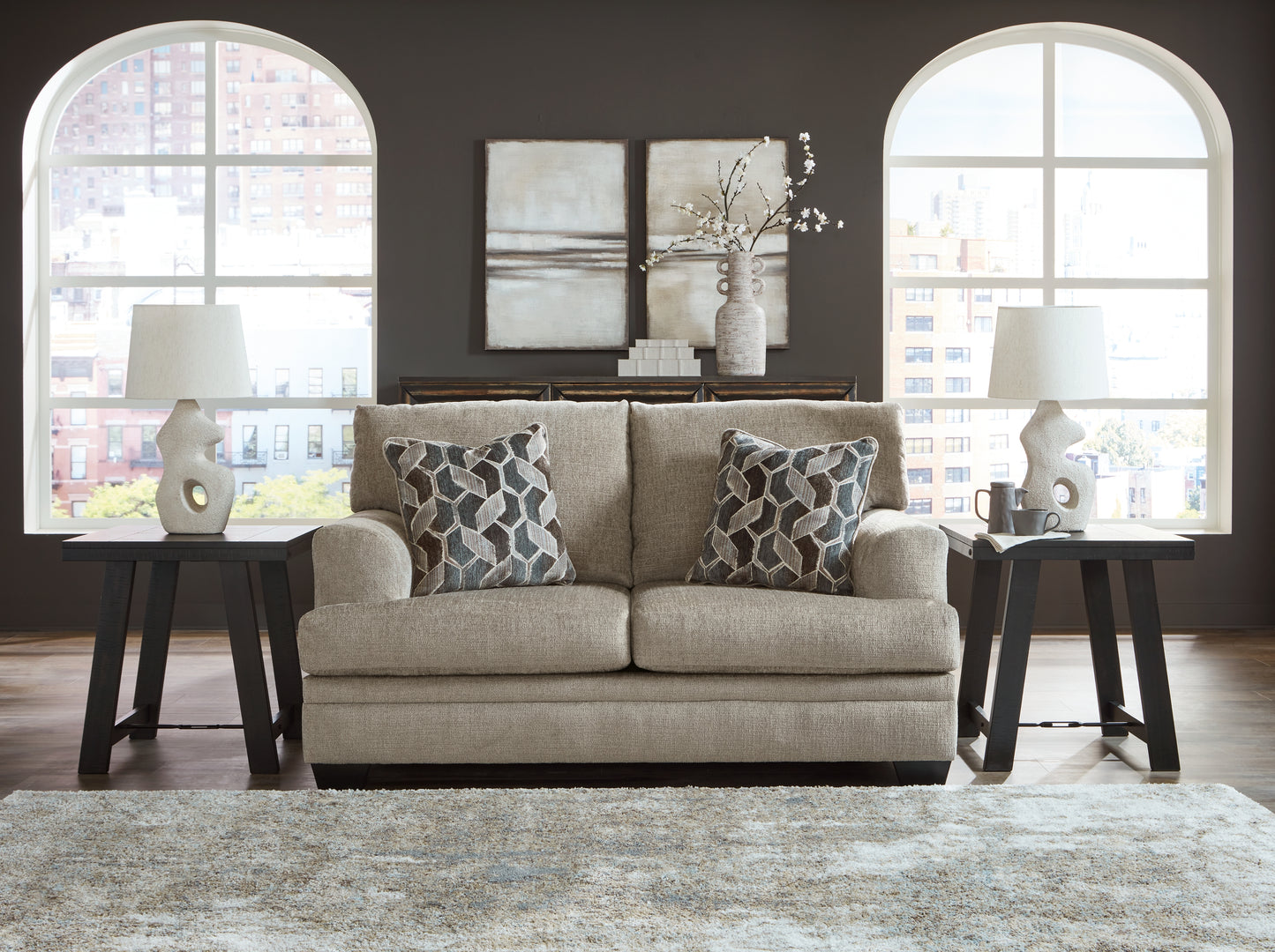 Bradenton Furniture Outlet - Ashley Furniture - Stonemeade Living Room - Loveseat / Taupe - 5950435