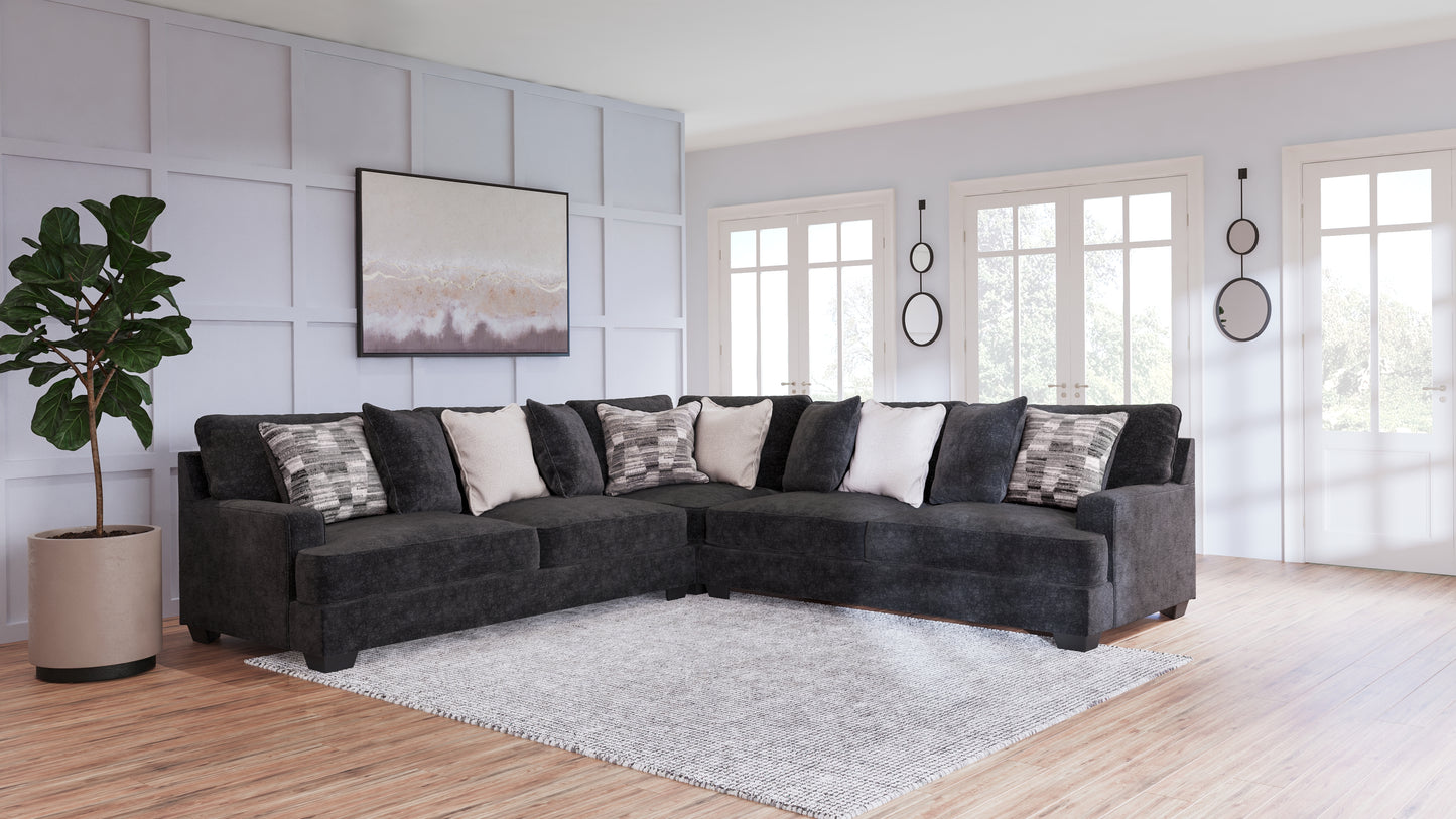 Bradenton Furniture Outlet - Ashley Furniture - Lavernett Sectional - LAF 3-Piece Sectional / Charcoal - 59603S1