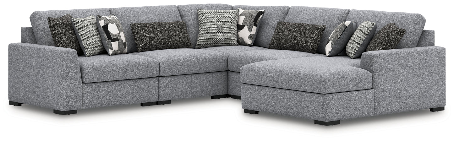 Bradenton Furniture Outlet - Ashley Furniture - Bealton Sectional - RAF 5-Piece Sectional with Chaise / Salt and Pepper - 61305S7