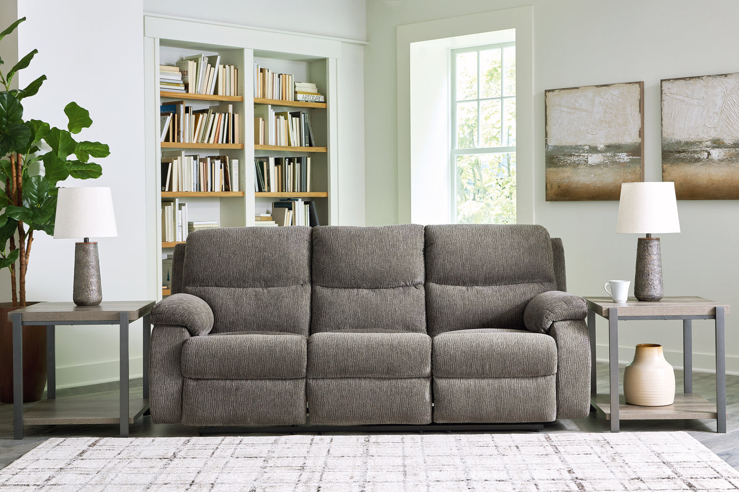 Bradenton Furniture Outlet - Ashley Furniture - Scranto Living Room - Reclining Sofa / Brindle - 6650288