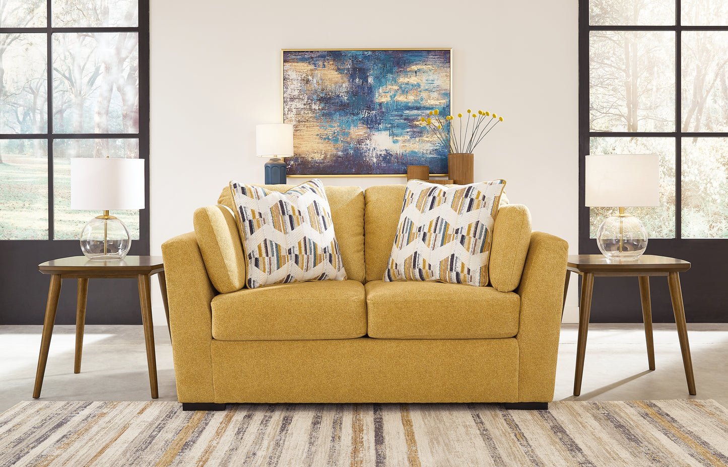 Bradenton Furniture Outlet - Ashley Furniture - Keerwick Living Room - Loveseat / Sunflower - 6750635