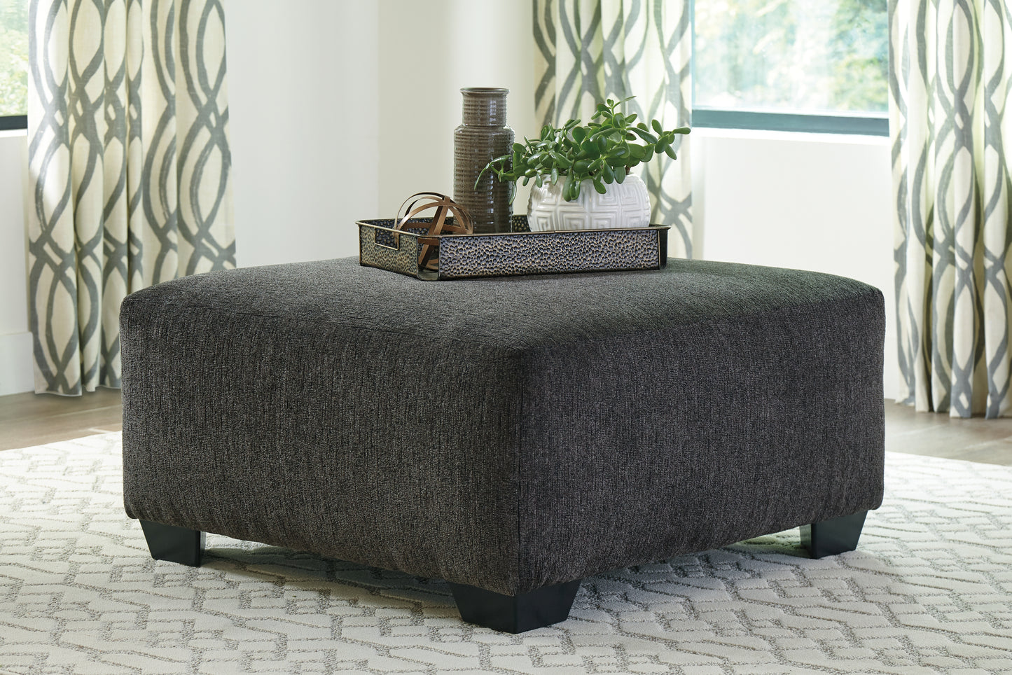 Bradenton Furniture Outlet - Ashley Furniture - Ballinasloe Living Room - Oversized Accent Ottoman / Smoke - 8070308
