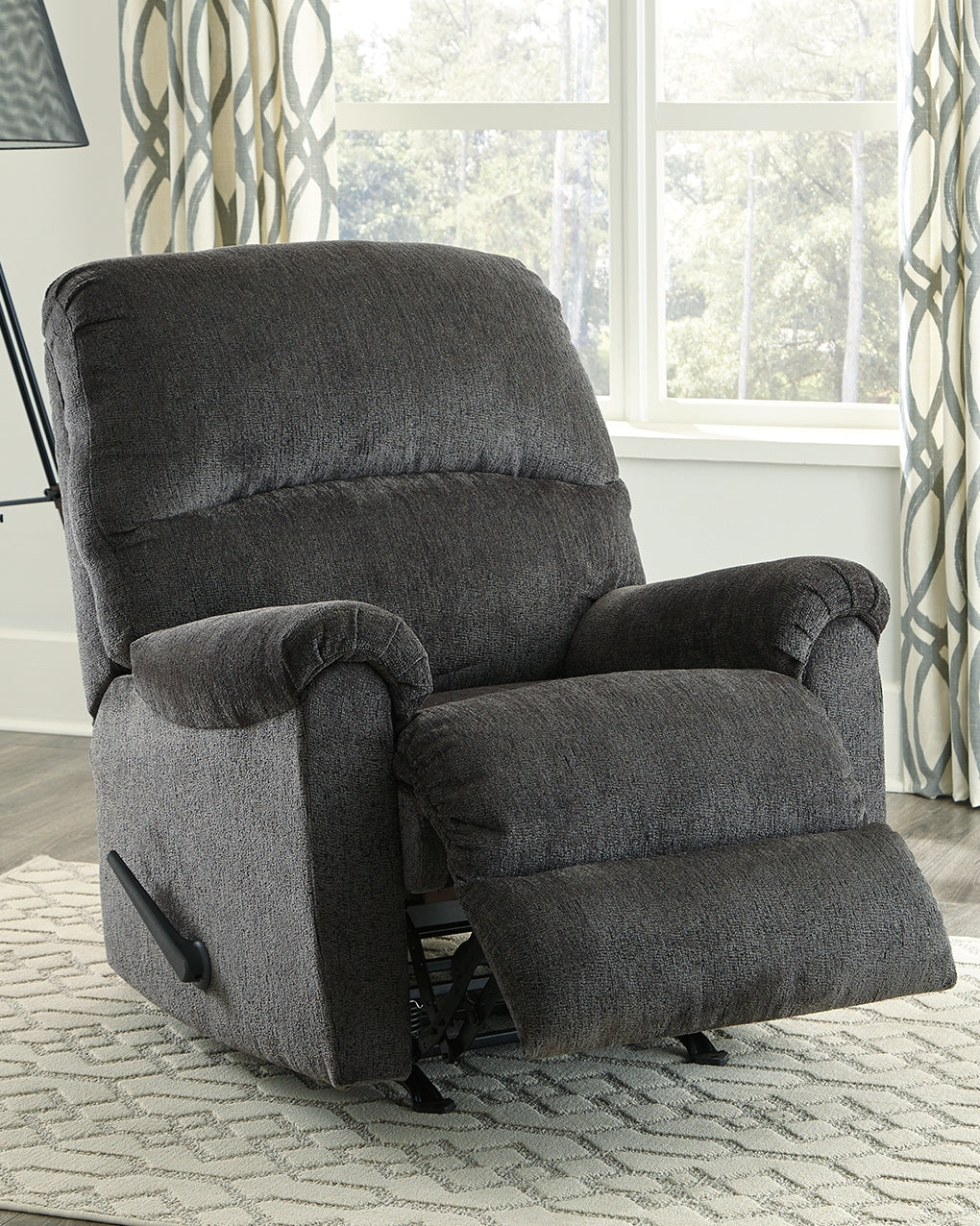 Bradenton Furniture Outlet - Ashley Furniture - Ballinasloe Living Room - Rocker Recliner / Smoke - 8070325