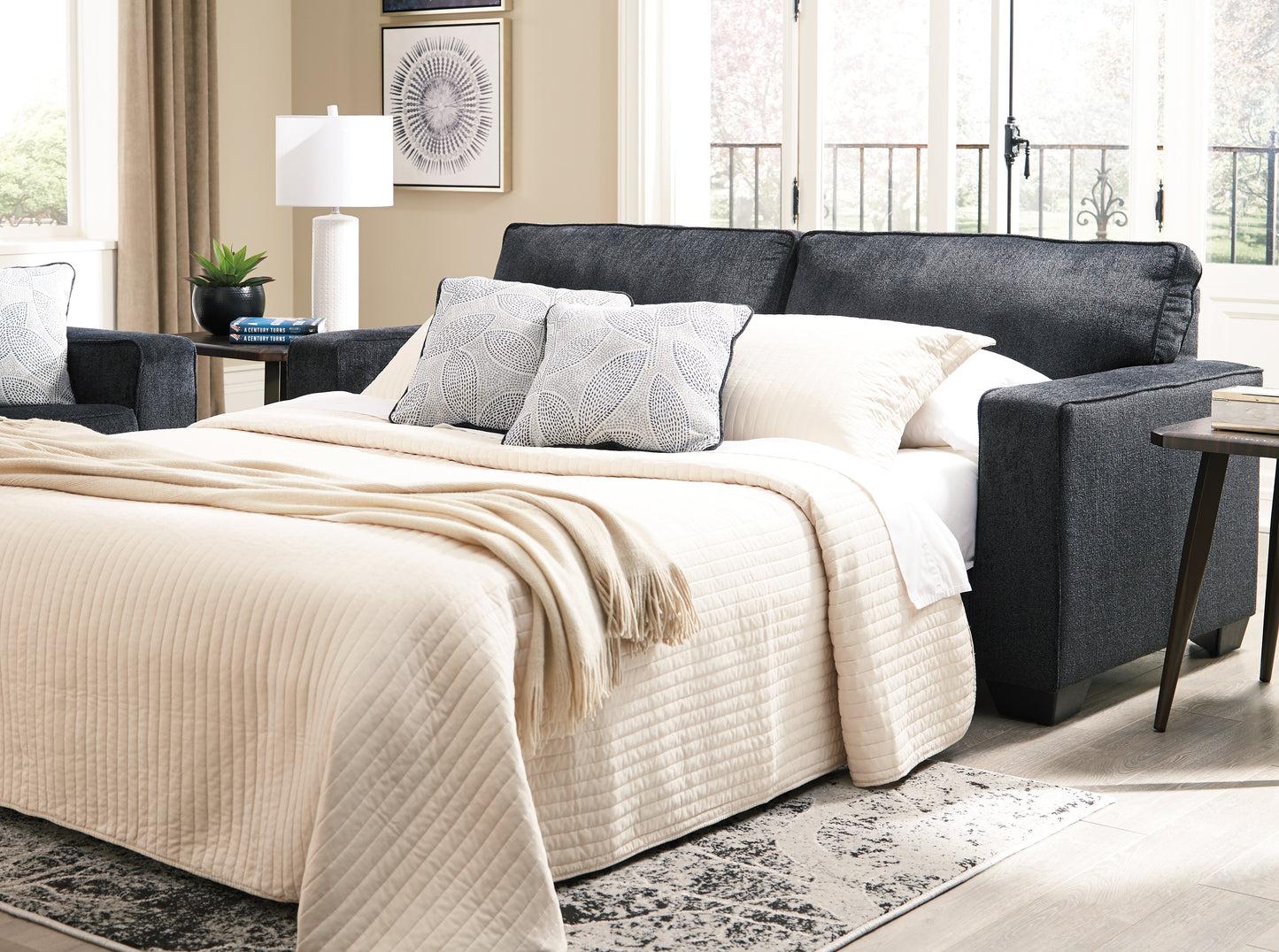 Bradenton Furniture Outlet - Ashley Furniture - Altari Living Room - Queen Sofa Sleeper / Slate - 8721339