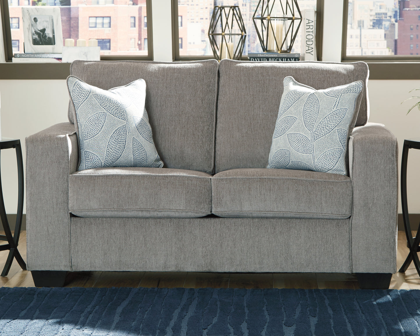 Bradenton Furniture Outlet - Ashley Furniture - Altari Living Room - Loveseat / Alloy - 8721435
