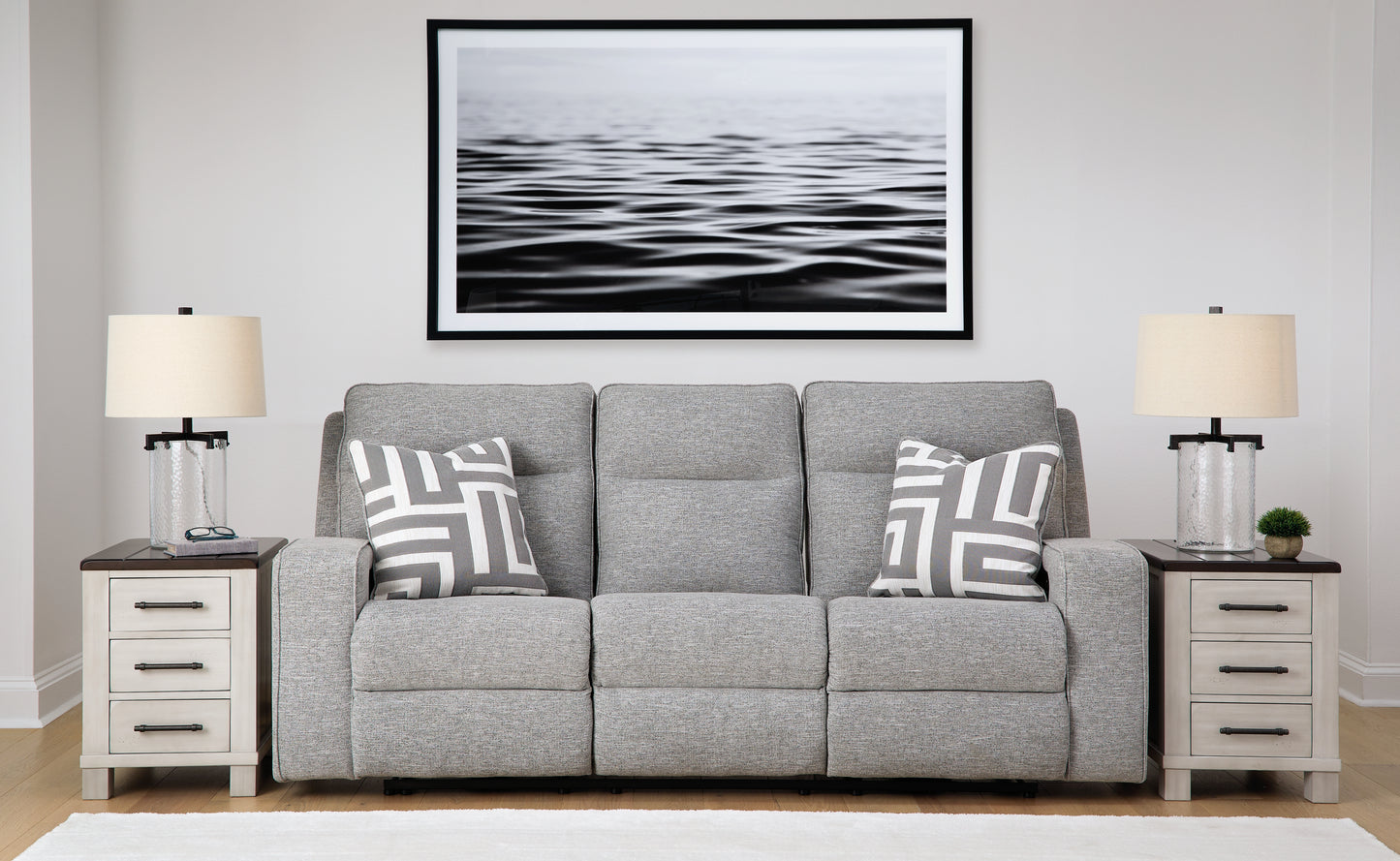 Bradenton Furniture Outlet - Ashley Furniture - Biscoe Living Room - PWR REC Sofa with ADJ Headrest / Pewter - 9050315