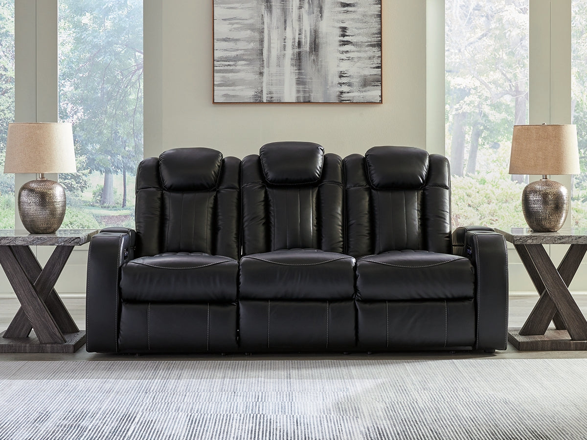 Bradenton Furniture Outlet - Ashley Furniture - Caveman Den Living Room - PWR REC Sofa with ADJ Headrest / Midnight - 9070315