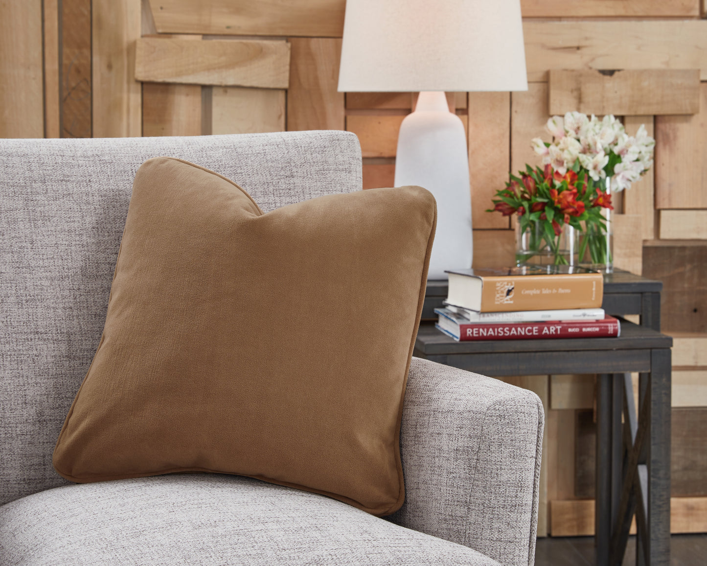 Bradenton Furniture Outlet - Ashley Furniture - Caygan Pillows - Pillow (4/CS) / Honey - A1000917