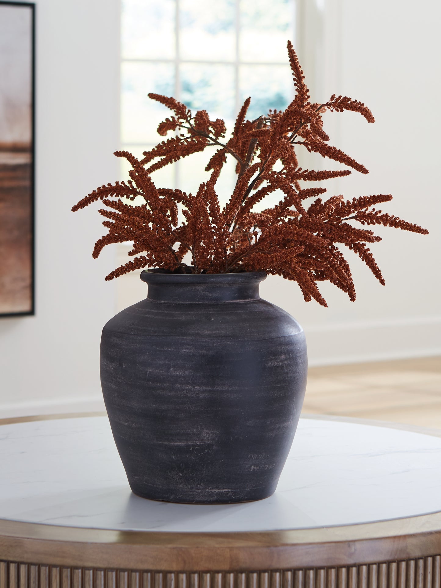 Bradenton Furniture Outlet - Ashley Furniture - Meadie Vase - Vase / Distressed Black - A2000791