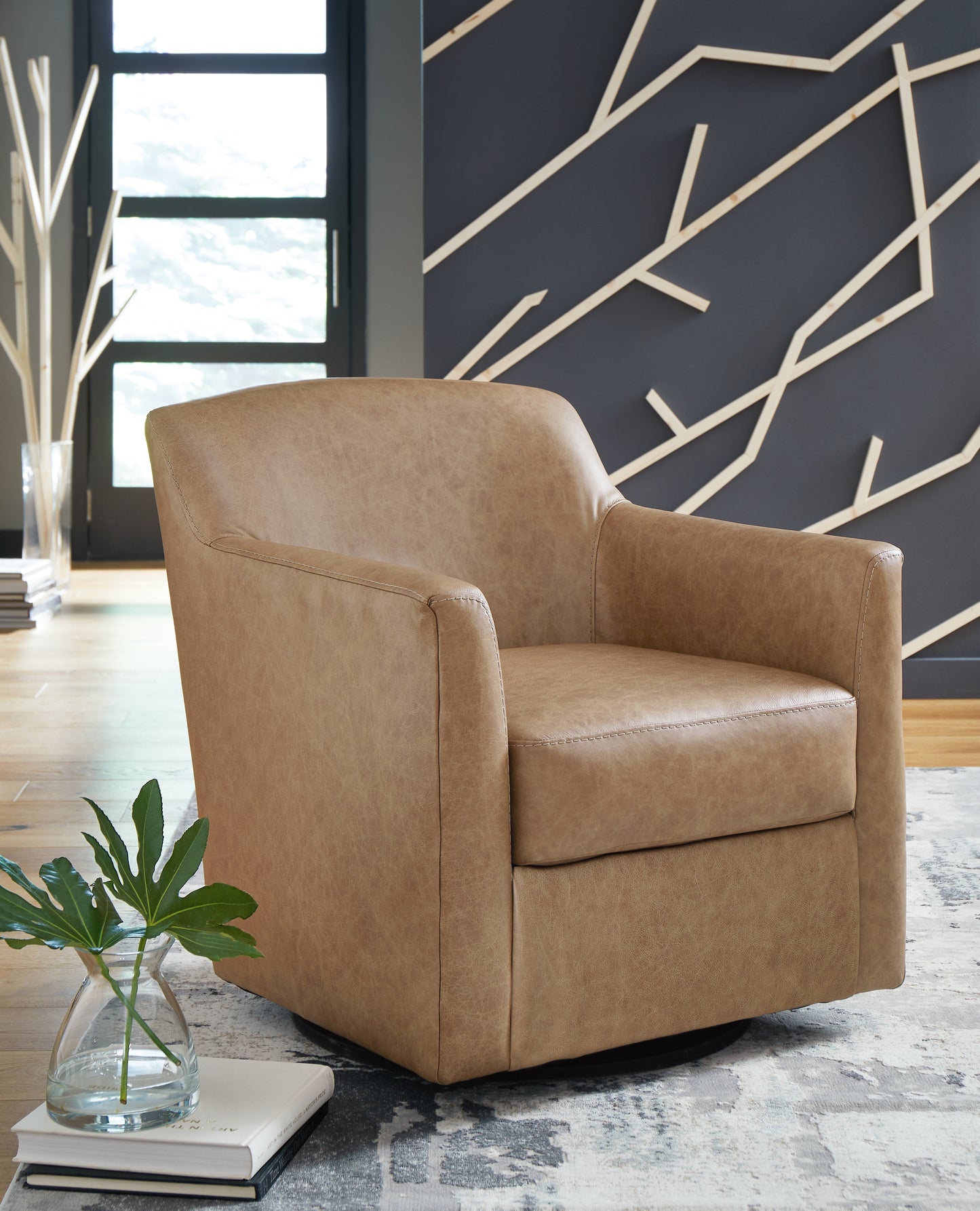 Bradenton Furniture Outlet - Ashley Furniture - Bradney Swivel Accent Chair - Swivel Accent Chair / Tumbleweed - A3000323