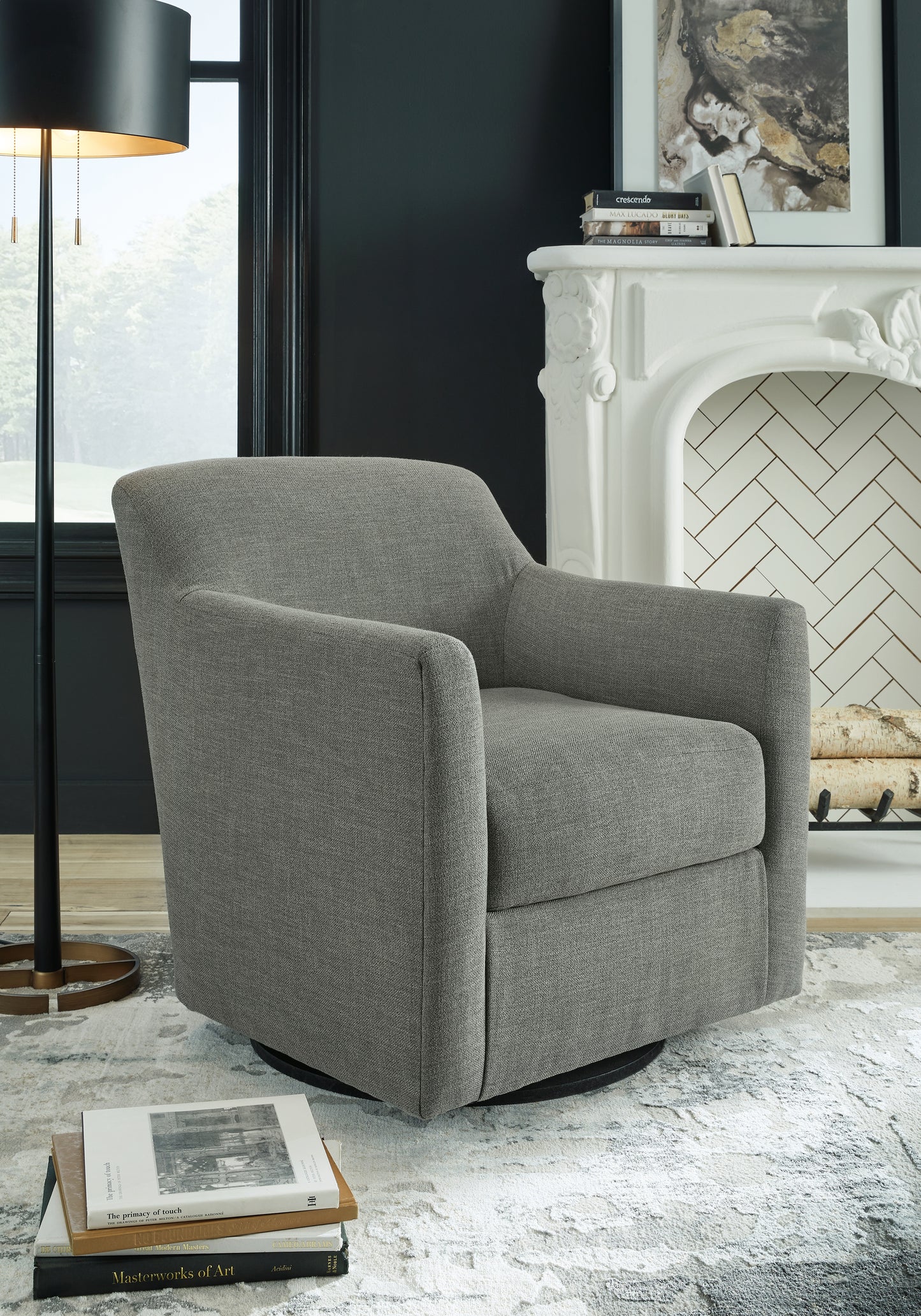 Bradenton Furniture Outlet - Ashley Furniture - Bradney Swivel Accent Chair - Swivel Accent Chair / Tumbleweed - A3000323