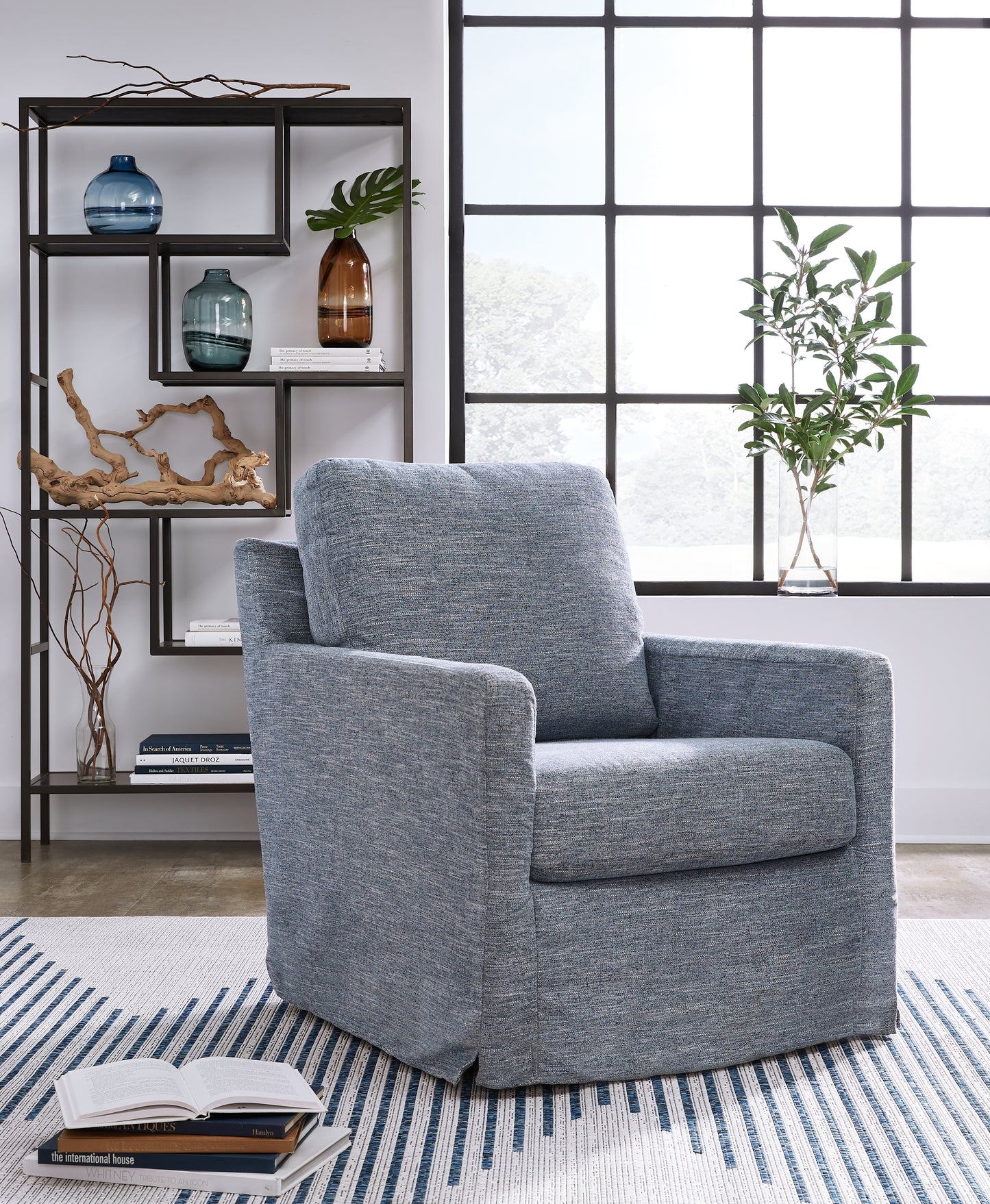 Bradenton Furniture Outlet - Ashley Furniture - Nenana Next-Gen Nuvella Swivel Glider Accent Chair - Swivel Glider Accent Chair / Stone - A3000644