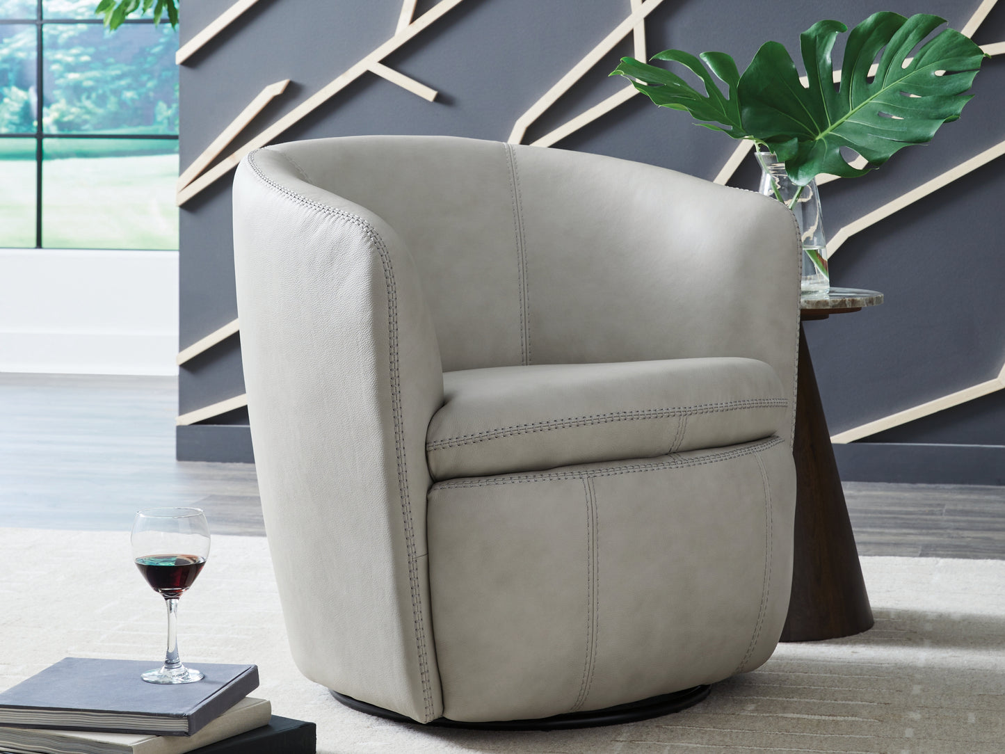 Bradenton Furniture Outlet - Ashley Furniture - Kierreys Swivel Accent Chair - Swivel Accent Chair / Bone - A3000703