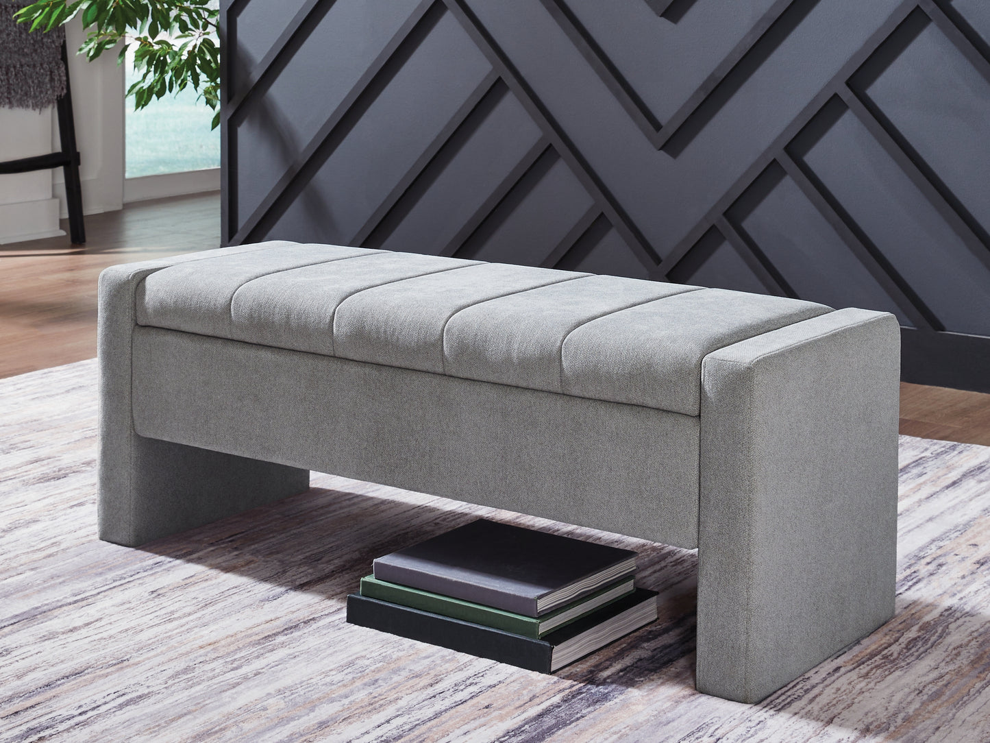 Bradenton Furniture Outlet - Ashley Furniture - Akselman Storage Bench - Storage Bench / Gray / 50"W x 19"D x 19"H - A3000744