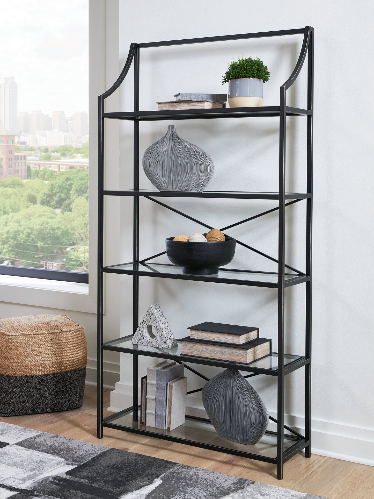 Bradenton Furniture Outlet - Ashley Furniture - Dakerwell Bookcase - Bookcase / Antique Black - A4000557