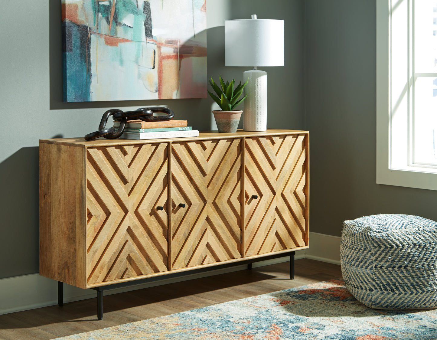 Bradenton Furniture Outlet - Ashley Furniture - Cadewick Accent Cabinet - Accent Cabinet / Natural - A4000570