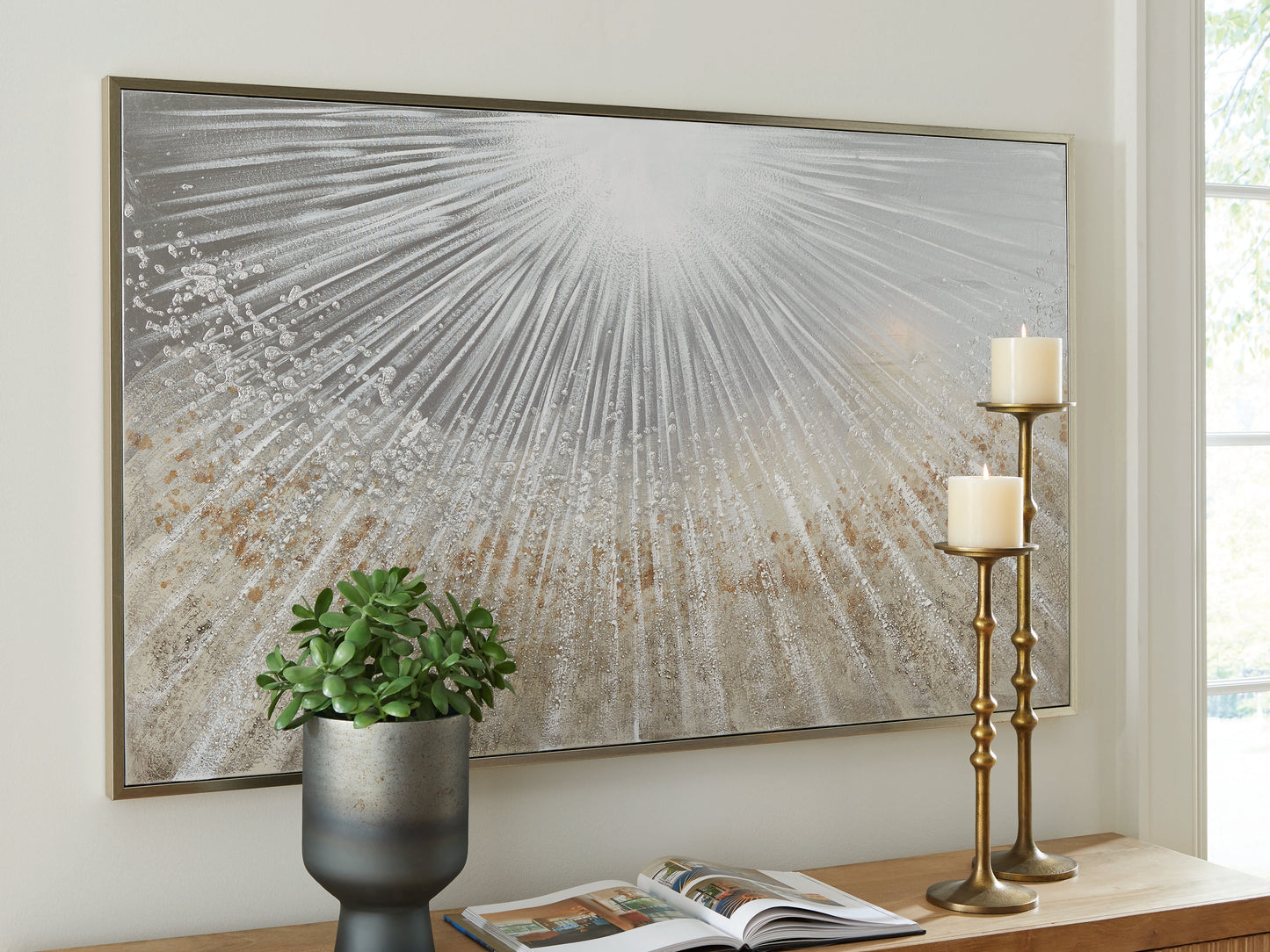 Bradenton Furniture Outlet - Ashley Furniture - Waldard Wall Decor - Wall Art / Gray/Taupe/White - A8000501