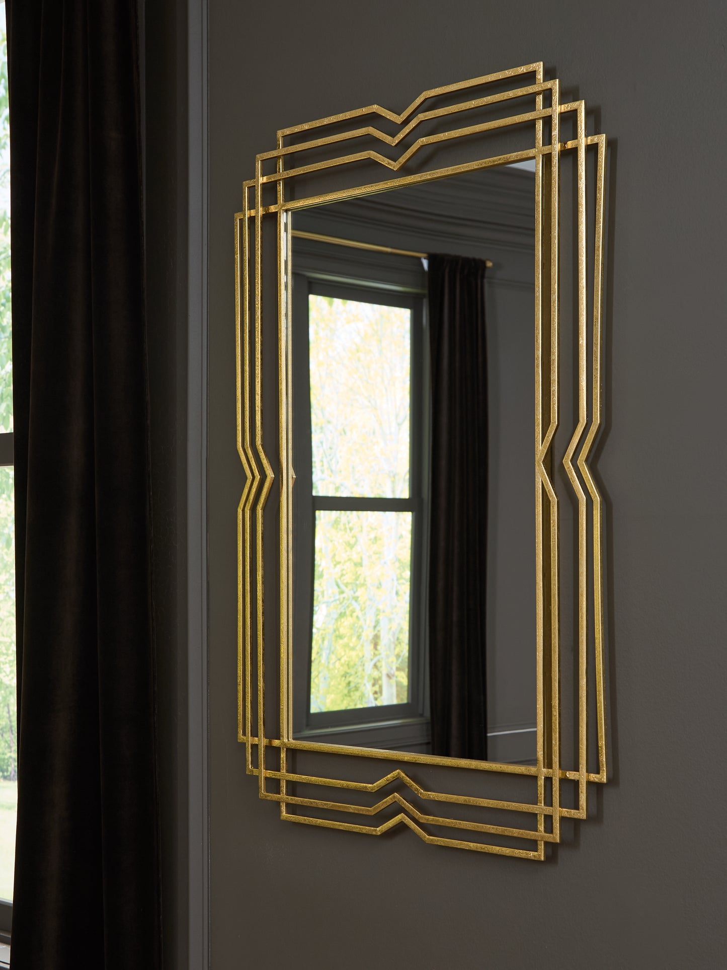 Bradenton Furniture Outlet - Ashley Furniture - Claybrook Mirror - Accent Mirror / Gold Finish - A8010349