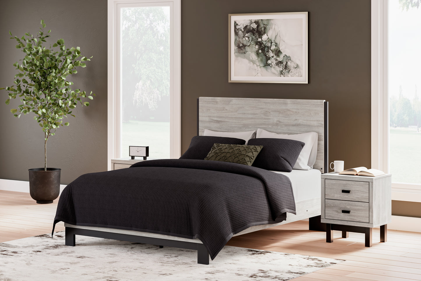 Bradenton Furniture Outlet - Ashley Furniture - Vessalli Bedroom - Queen Panel Bed / Gray - B1036B2